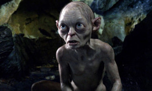 Gollum in the film of The Hobbit